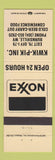 Matchbook Cover - Exxon oil gas Kwik Pik Burnsville WV