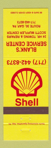 Matchbook Cover - Shell oil gas Blank's Gap PA