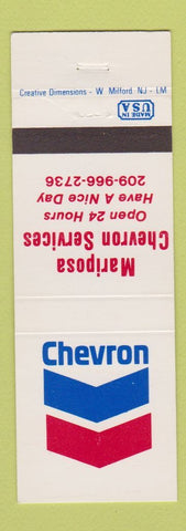 Matchbook Cover - Chevron oil gas Mariposa