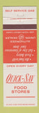 Matchbook Cover - Quick Sav Food Stores Union 76 oil gas