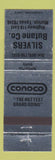 Matchbook Cover - Conoco oil gas Silvers Butane Morton TX WEAR