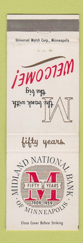 Matchbook Cover - Midland National Bank Minneapolis MN 1959