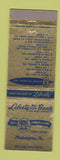 Matchbook Cover - Liberty Bank Philadelphia PA 1960 WEAR