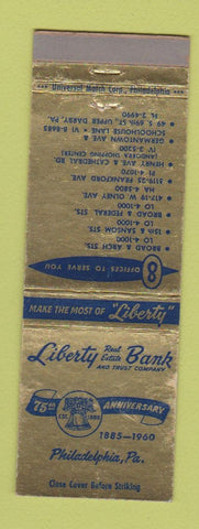 Matchbook Cover - Liberty Bank Philadelphia PA 1960 WEAR
