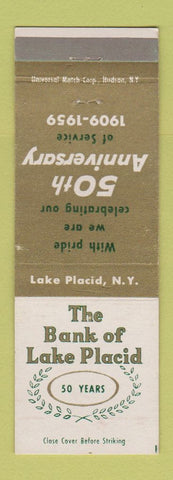 Matchbook Cover - Bank of Lake Placid NY 1959
