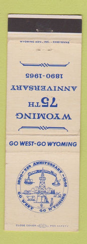 Matchbook Cover - Wyoming 75th Anniversary WY 1965 WEAR