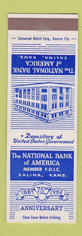 Matchbook Cover - National Bank of America Salina KS 1962