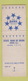 Matchbook Cover - State Bank of Orion IL 1965
