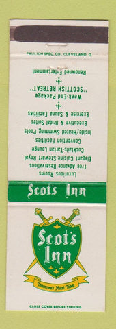 Matchbook Cover - Scots Inn  Columbus OH Springfield Lima Piqua