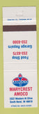 Matchbook Cover - Amoco oil gas Marycrest South Bend IN