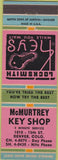 Matchbook Cover - McMurtrey Key Shop Denver CO