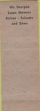 Matchbook Cover - McMurtrey Key Shop Denver CO