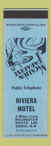 Matchbook Cover - Riviera Motel Gonic NH BLUE