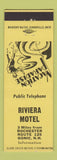 Matchbook Cover - Riviera Motel Gonic NH YELLOW