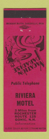 Matchbook Cover - Riviera Motel Gonic NH RED