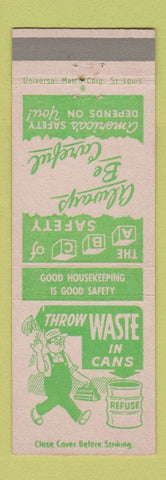 Matchbook Cover - Armstrong Rubber Manufacturing Des Moines IA safety