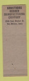 Matchbook Cover - Armstrong Rubber Manufacturing Des Moines IA safety