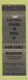 Matchbook Cover - Mahoning Finance Loan New Castle PA 1975