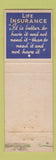 Matchbook Cover - Carolina Life Insurance Columbia SC 1952