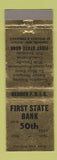 Matchbook Cover - First State Bank Tornton IA 1956 WEAR