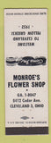 Matchbook Cover - Monroe's Flower Shop Cleveland OH 1952