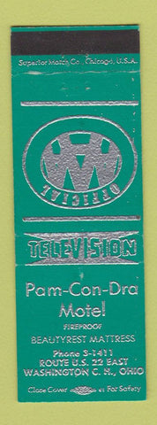 Matchbook Cover - Pan Con Dra Motel Washington Court House OH