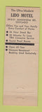 Matchbook Cover - Lido Motel Chicago IL