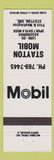 Matchbook Cover - Mobil oil gas Stayton OR