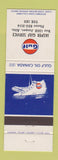 Matchbook Cover - Gulf oil gas Jasper AB