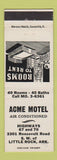Matchbook Cover - Acme Motel Little Rock AR