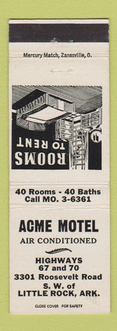 Matchbook Cover - Acme Motel Little Rock AR