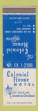 Matchbook Cover - Colonial House Motel Cleveland OH