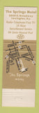 Matchbook Cover - Springs Motel Lexington KY