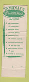 Matchbook Cover - Tamanca Downtown Motel New Orleans LA