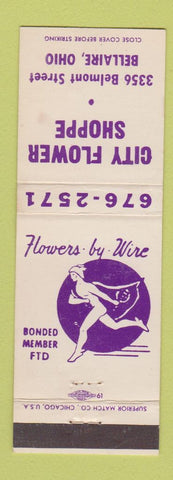 Matchbook Cover - City Flower Shoppe Bellaire OH