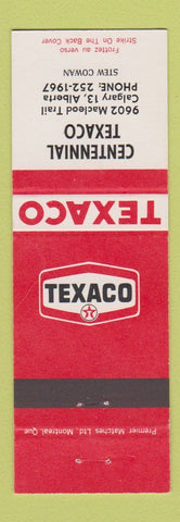 Matchbook Cover - Centennial Texaco oil gas Calgary AB