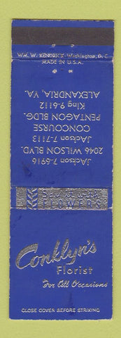 Matchbook Cover - Conklyn's Flowers Alexandria VA WEAR