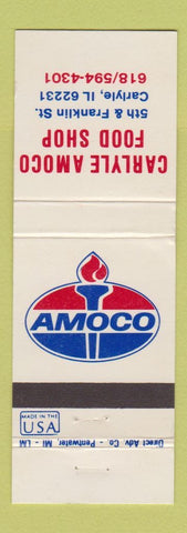 Matchbook Cover - Carlyle Amoco oil gas Carlyle IL
