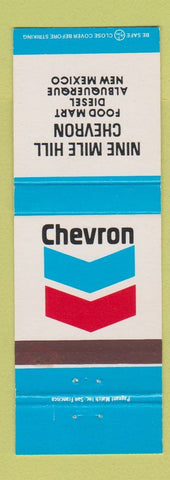 Matchbook Cover - Chevron oil gas Nine Mill Hill Albuquerque NM