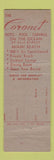 Matchbook Cover - National Airlines Coronet Hotel Miami Beach FL