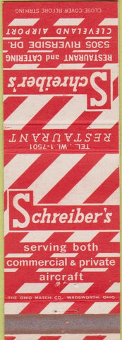 Matchbook Cover - Schreiber's Restaurant Cleveland OH airport
