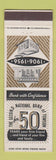 Matchbook Cover - Second National Bank Towson MD 1956