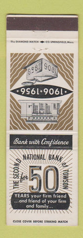 Matchbook Cover - Second National Bank Towson MD 1956