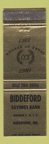 Matchbook Cover - Biddeford Savings Bank ME 1967 WEAR