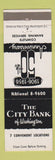 Matchbook Cover - City Bank of Washington DC