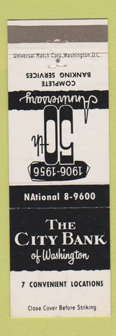 Matchbook Cover - City Bank of Washington DC