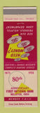 Matchbook Cover - First National Bank Bellevue OH 1955