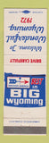 Matchbook Cover - Wyoming WY Tourism 1972 Casper WY