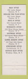 Matchbook Cover - Elmira Bank and Trust NY 1953
