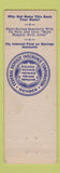 Matchbook Cover - First National Bank Mount Airy MD 1954